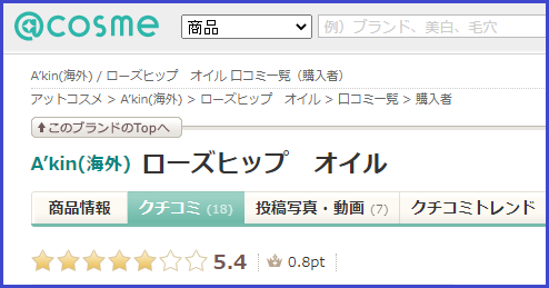 エイキン美容オイル口コミ